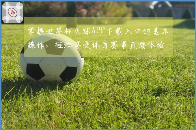 掌握世界杯买球APP下载入口的基本操作,轻松享受体育赛事直播体验